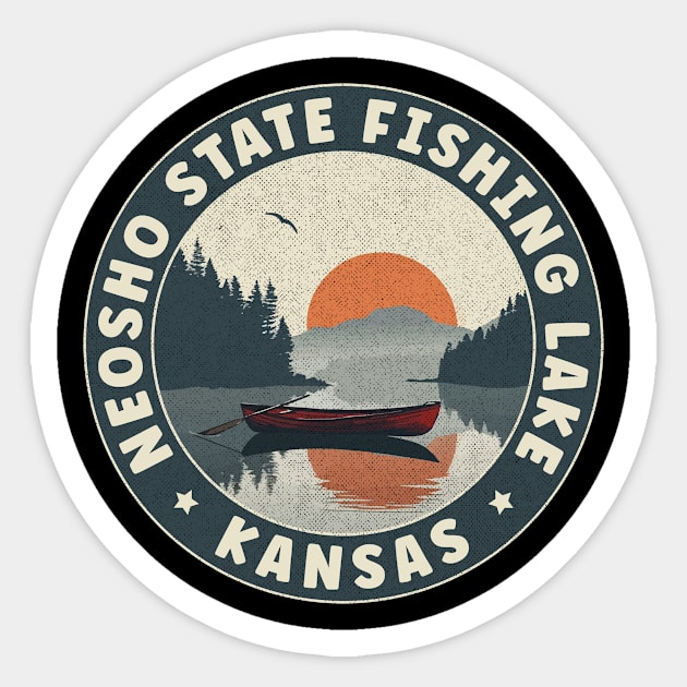 Neosho State Fishing Lake Kansas Sunset Sticker by turtlestart